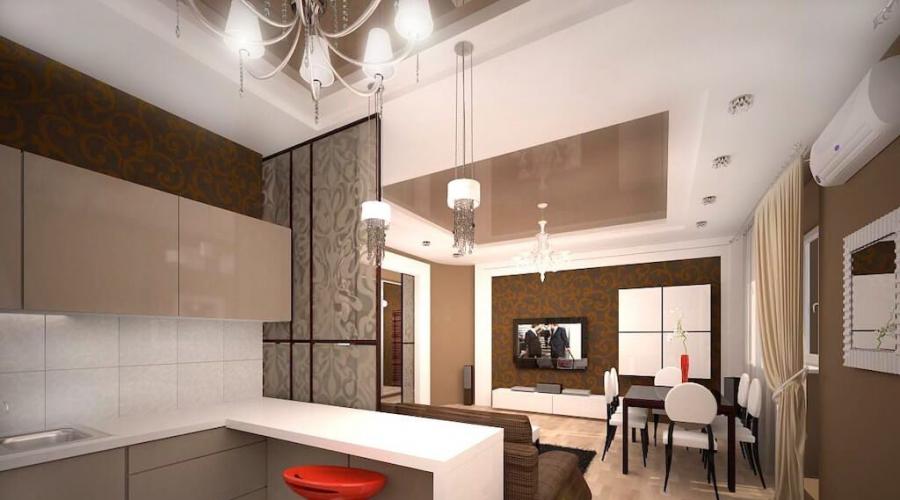 Кухня в квартире-студии — интерьер, планировка и мебель от А до Я. Варианты дизайна кухни студии х уровневая отделка