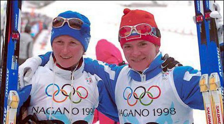 Langlauf-Olympiasiegerin Larisa Lazutina.  Goldene Königin der Region Moskau