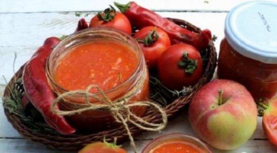 Délicieux adjika à la tomate pour l'hiver - recettes simples.  Adjika bouilli à la tomate