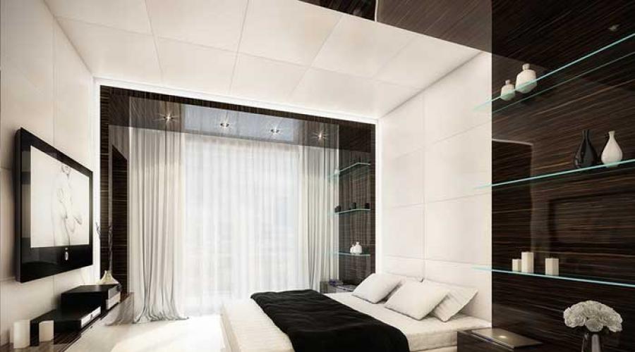 Schlafzimmer im High-Tech-Stil – bescheidenes und ungewöhnliches Design im modernen Stil (95 Fotos).  Ideales Schlafzimmer im High-Tech-Stil Schlafzimmerdesign im High-Tech-Stil