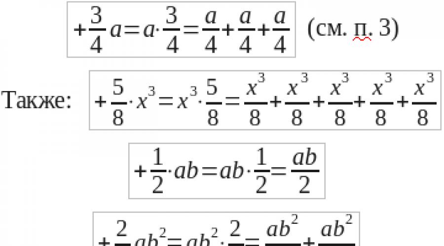 Finden Sie konstante Zahlen in einem Monom der Standardform.  Das Konzept eines Monoms