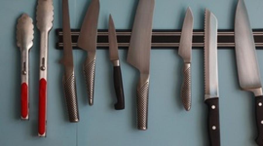 So schärfen Sie ein Messer zu Hause.  So schärfen Sie ein Küchenmesser zu Hause richtig: Schärfen Sie ein Messer mit einem Schleifstein