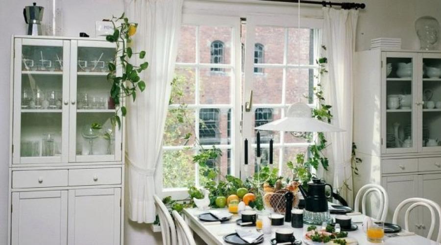 Идеи для штор на кухню. Как красиво повесить шторы на кухне