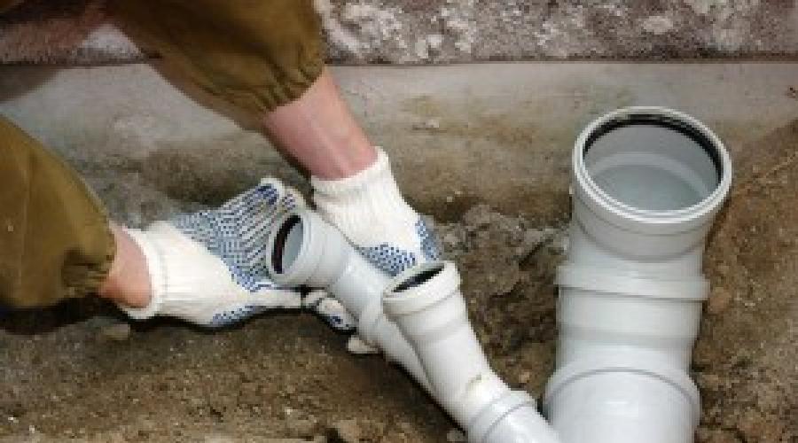 Règles et nuances de l'installation des tuyaux d'égout en PVC.  Types de compensateurs pour les égouts Nous procédons à l'installation des égouts à partir de tuyaux en plastique