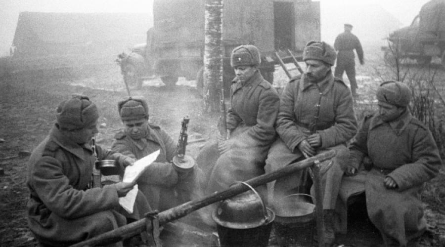 Leben der Sowjetarmee.  Soldatenleben während des Krieges