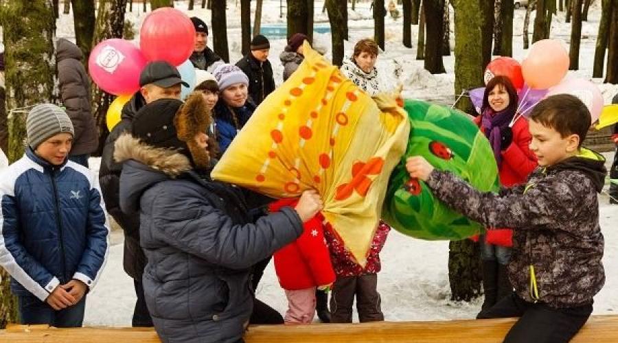 Jeux d'hiver pour Maslenitsa.  Jeux et compétitions