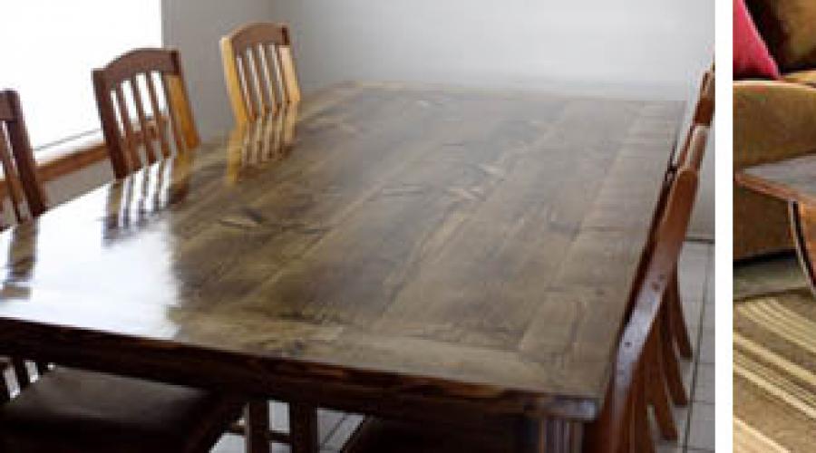 So basteln Sie zu Hause einen Tisch: einfache und klare Anleitung.  Küchentisch: Wir fertigen ihn selbst aus Holz – schnell, einfach, schön und zuverlässig. So basteln Sie einen Tisch mit Stil
