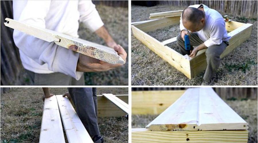 Bauen Sie aus verfügbaren Materialien einen Sandkasten.  DIY Kindersandkasten