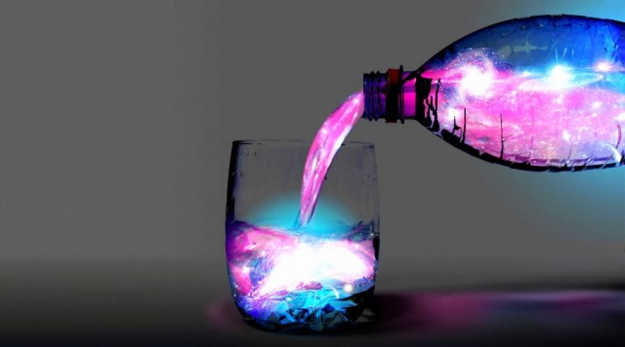 Wie man aus improvisierten Materialien eine leuchtende Flüssigkeit herstellt.  Wie man zu Hause leuchtendes Wasser mit improvisierten Mitteln zu leuchtender Flüssigkeit macht