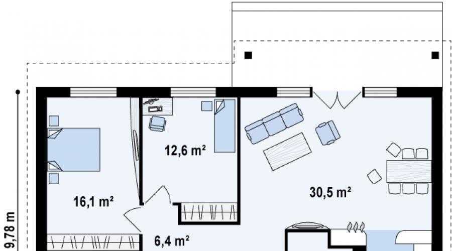 Готовые проекты домов площадью до 100 м. Одноэтажный просторный дом: тонкости и особенности проекта