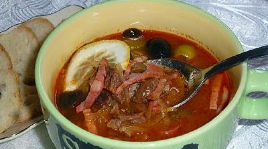 Cum să faci supă Solyanka acasă, o rețetă simplă.  Carne amestecată solyanka după o rețetă clasică de acasă