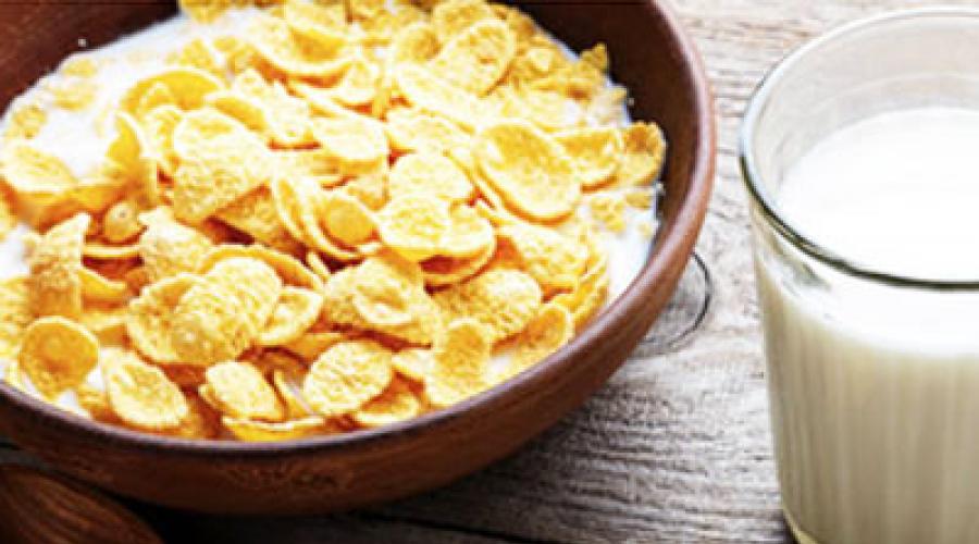 Corn flakes pour les avantages et les inconvénients du petit-déjeuner.  Les avantages et les inconvénients des corn flakes: à quel point un tel petit-déjeuner est-il bon