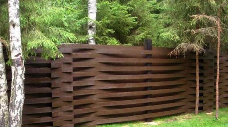 Clôtures modernes pour une résidence d'été.  De quoi fabriquer une clôture de jardin bon marché