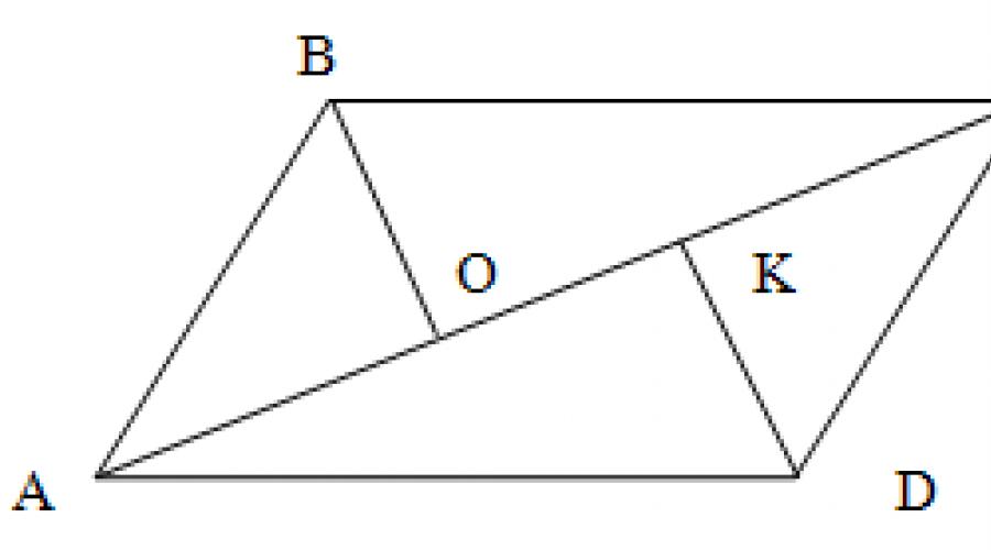 Как найти площадь параллелограмма. Вычисляем сумму углов и площадь параллелограмма: свойства и признаки