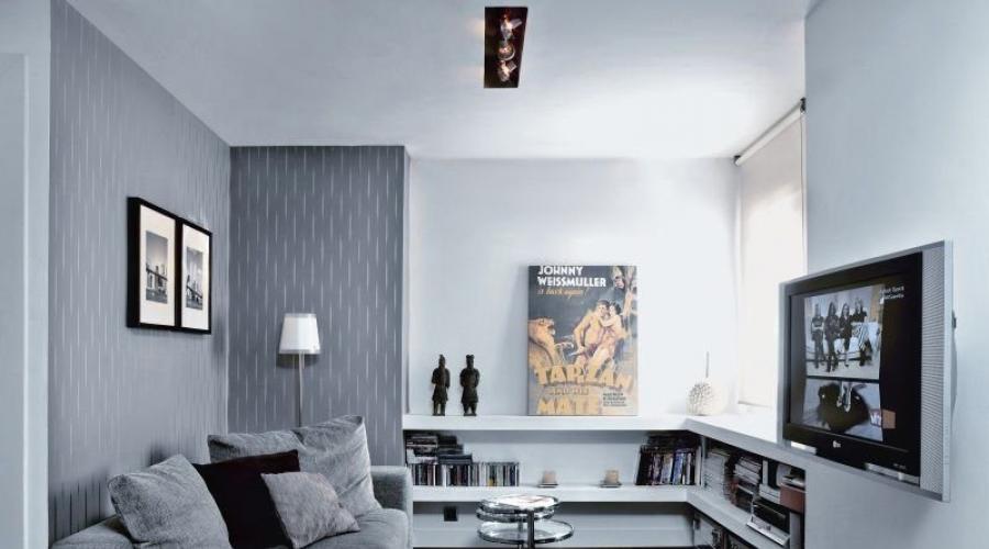 Graue Tapete im Innenraum: interessante Kombinationen (31 Fotos).  Graue Tapete im Innenraum (80 Fotos) Wohnzimmerdesign graue Wände und Tapeten