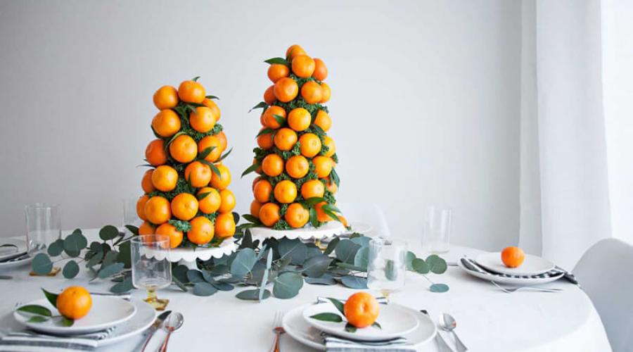 Comment faire un sapin de Noël mandarine de vos propres mains.  mandarinier