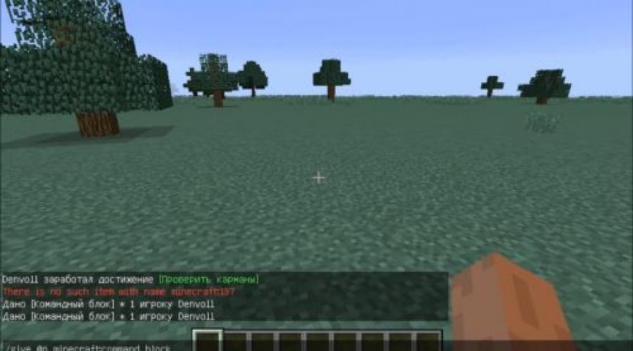 Comanda pentru crearea blocurilor în Minecraft.  Bloc de comandă în minecraft