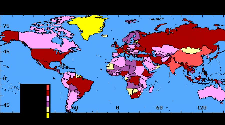 Populația mondială după an.  Demografia populației lumii Demografia populației lumii