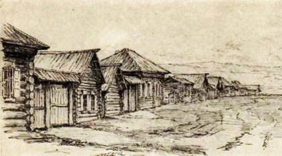 Dispunerea casei satului siberian de la sfârșitul secolului al XIX-lea.  colibă ​​rusească
