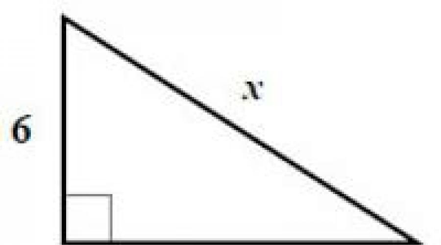Formel zur Bestimmung der Hypotenuse eines Dreiecks.  So finden Sie Beine, wenn die Hypotenuse bekannt ist