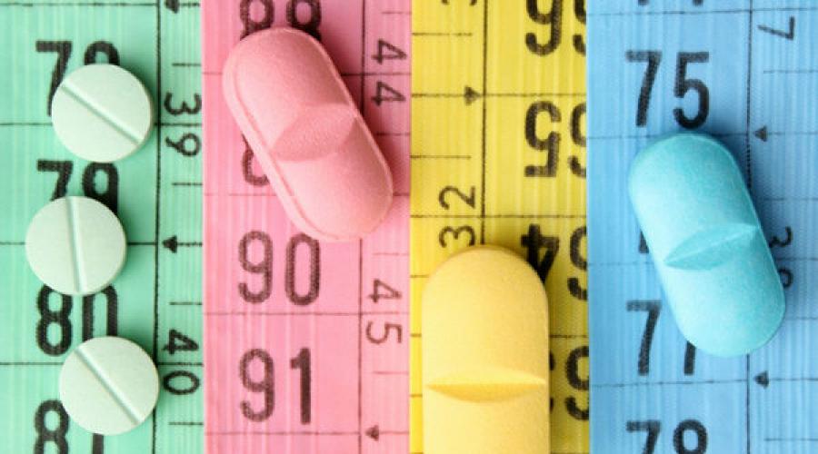 Drei Medikamente zur Gewichtsreduktion.  Medikamente zur gesundheitsschädlichen Gewichtsabnahme: sichere Produkte aus der Apotheke